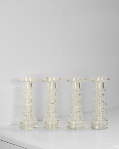 Oiva Toikka Oiva Toikka for Nuutajarvi Notsj Set of 4 Glass Candle Holders - 3892027