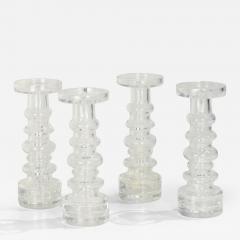 Oiva Toikka Oiva Toikka for Nuutajarvi Notsj Set of 4 Glass Candle Holders - 3893350