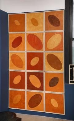Olav Mathiesen Chic set of 25 framed Japanese paper collages - 4699822