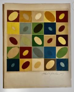 Olav Mathiesen Chic set of 25 framed Japanese paper collages - 4699831
