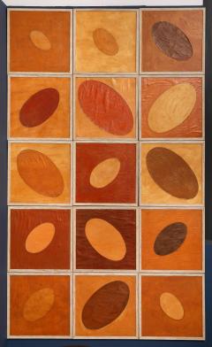 Olav Mathiesen Chic set of 25 framed Japanese paper collages - 4699965