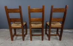 Olavi H nninen Set 1950s Olavi H nninen Solid Elmwood Woven Straw Chair Finland - 2207050