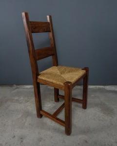 Olavi H nninen Set 1950s Olavi H nninen Solid Elmwood Woven Straw Chair Finland - 2207054