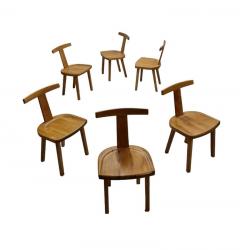 Olavi H nninen Set of Six Rare Olavi H nninen Juha Chairs in Solid Birch HMN 1950s - 4183887