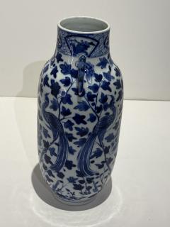 Old Blue White Hand Painted Decorative Porcelain Vase - 2747188
