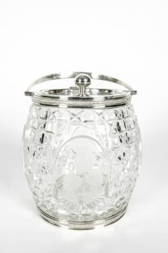 Old English Cut Crystal Silver Plate Ice Bucket - 554768