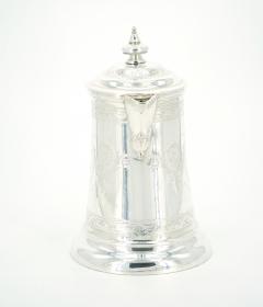 Old English Engraved Exterior Silver Plate Walker Hall Tankard - 3439577