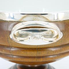 Old English Oak Exterior Holding Base Porcelain Interior Tableware Bowl - 3440988