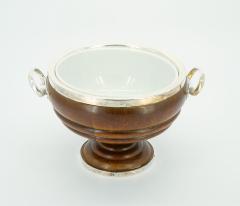 Old English Oak Exterior Holding Base Porcelain Interior Tableware Bowl - 3440989