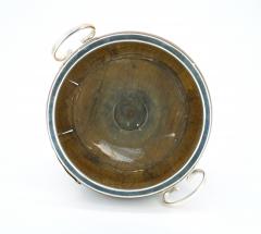 Old English Oak Exterior Holding Base Porcelain Interior Tableware Bowl - 3440991