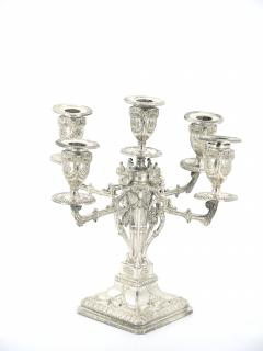 Old English Sheffield Silver Plate Five Arm Tableware Candelabra - 3169590