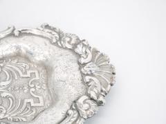 Old English Sheffield Silver Plate Snuffer Tray Engraved Interior - 3169910