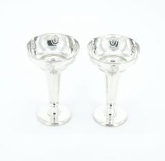 Old English Sheffield Silver Plated Pair of Decorative Bud Vases - 3886540