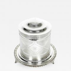 Old English Silver Plate Biscuit Box Tea Caddy - 331955