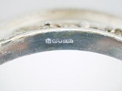 Old English Silver Plate Cobalt Glass Interior Serving Comport Disk - 3440516