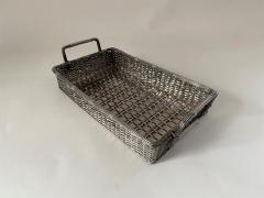 Old English Silver Plate Woven Basket - 2989001