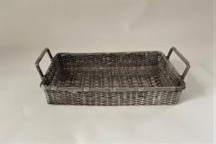 Old English Silver Plate Woven Basket - 2989003