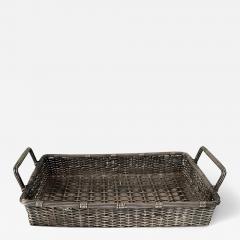 Old English Silver Plate Woven Basket - 2991317
