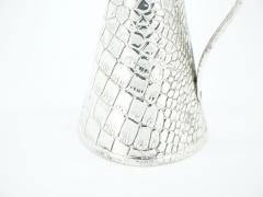 Old English Silver Plated Crocodile Design Decorative Jug Vase - 3886531