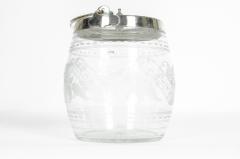 Old English Silver Plated Etched Glass Ice Bucket - 330924