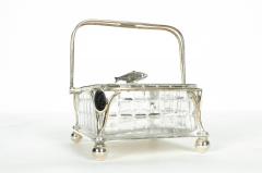 Old English Silver Plated Holder or Cut Crystal Caviar Dish - 330888