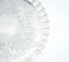 Old English Silverplate Salver Tray - 3168597