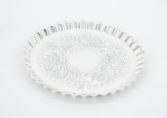 Old English Silverplate Salver Tray - 3168601