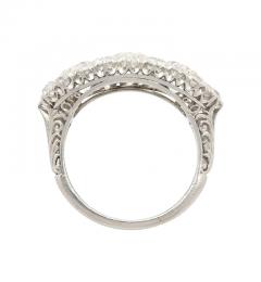 Old European Cut Diamond Three Stone Art Deco Engagement Ring in Platinum - 3515274
