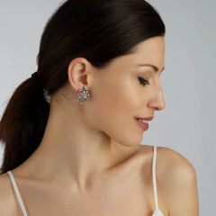 Old Mine cut Diamond Pendant Earrings - 2625638