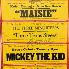 Old Palace Theatre Yellow Movie Poster Maisie Tarzan West Salem IL - 2705754