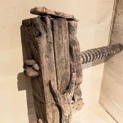 Old Rustic Carpentry Tool Mesquite Wood VICE Mexico Jalisco Ranch 1940s - 2109404