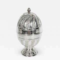 Old Sheffield Silver Plated Egg Shape Liquor Cave - 718824