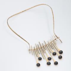 Ole Bent Peteren Ole Bent Peteren Gold Star Sapphire Necklace and Earring Suite - 45778