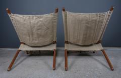Ole Gjerl v Knudsen c1958 Ole Gjerl v Knudsen Saw Canvas Chair Codo Denmark - 2243801