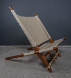 Ole Gjerl v Knudsen c1958 Ole Gjerl v Knudsen Saw Canvas Chair Codo Denmark - 2243804