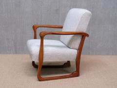 Ole Jacobsen Exceptional Ole Jacobsen Armchair in Sculpted Teak C B Hansen Denmark 1949 - 3915323