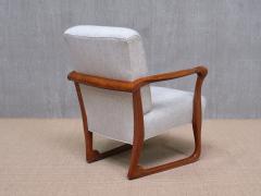 Ole Jacobsen Exceptional Ole Jacobsen Armchair in Sculpted Teak C B Hansen Denmark 1949 - 3915324