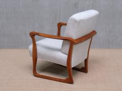 Ole Jacobsen Exceptional Ole Jacobsen Armchair in Sculpted Teak C B Hansen Denmark 1949 - 3915327