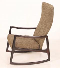 Ole Wancher Exceptionally Rare Scandinavian Modern High Back Rocker by Ole Wancher - 3334547