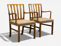Ole Wanscher Ole Wanscher Armchairs Beech Fabric Denmark 1940s - 4461954