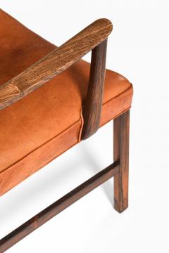 Ole Wanscher Pair of Armchairs in Leather and Rosewood by Ole Wanscher 1950s - 4744249