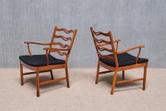 Ole Wanscher Pair of Ole Wanscher Armchairs Model 1755 Fritz Hansen Denmark 1940s - 4334486