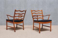 Ole Wanscher Pair of Ole Wanscher Armchairs Model 1755 Fritz Hansen Denmark 1940s - 4334487