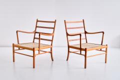 Ole Wanscher Pair of Ole Wanscher Colonial Armchairs in Walnut P Jeppesen Denmark 1950s - 2261315