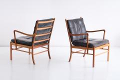 Ole Wanscher Pair of Ole Wanscher Colonial Armchairs in Walnut P Jeppesen Denmark 1950s - 2261317