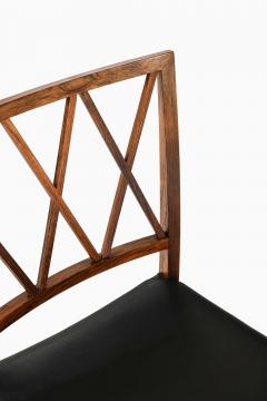 Ole Wanscher Set of 6 Dining Chairs in Leather and Rosewood by Ole Wanscher 1950s - 4687858