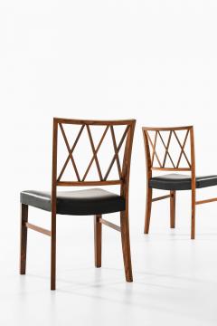 Ole Wanscher Set of 6 Dining Chairs in Leather and Rosewood by Ole Wanscher 1950s - 4687872