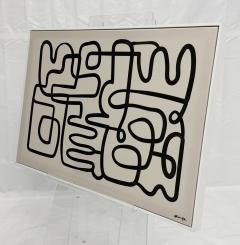 Oliver Gal Abstract Line Art Painting Framed Acrylic Canvas Miami Pop Art - 4724901