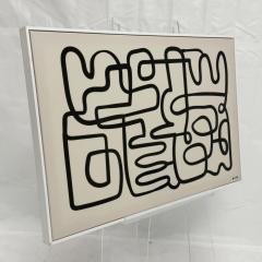 Oliver Gal Abstract Line Art Painting Framed Acrylic Canvas Miami Pop Art - 4724904