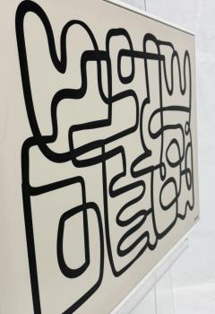 Oliver Gal Abstract Line Art Painting Framed Acrylic Canvas Miami Pop Art - 4724911